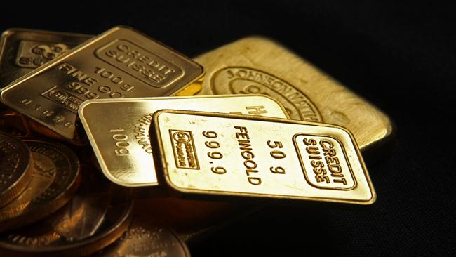 Gold stocks jumped after the price of the precious metal rose. Picture: Chris Ratcliffe/Bloomberg