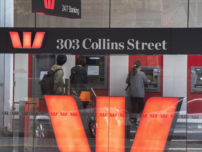 Westpac Bank signage is seen in Melbourne, Sunday, 5 May 2019. Westpac is due to deliver in financial half year results tomorrow, Monday 6 May, 2019. (AAP Image/Ellen Smith) NO ARCHIVING