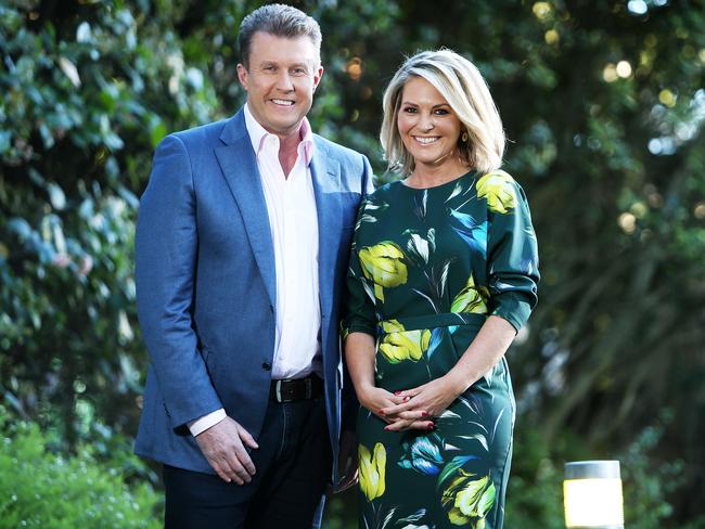 Nine News presenters Peter Overton and Georgie Gardner. Picture: Tim Hunter.