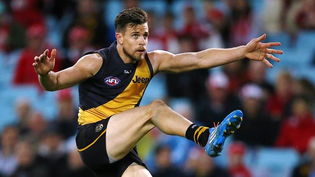 The Saints will pick the best player at this year’s national draft. Brett Deledio hasn’t disappointed Tiger fans with his run, versatility and penetration since being the top pick in 2004. Picture: Wayne Ludbey