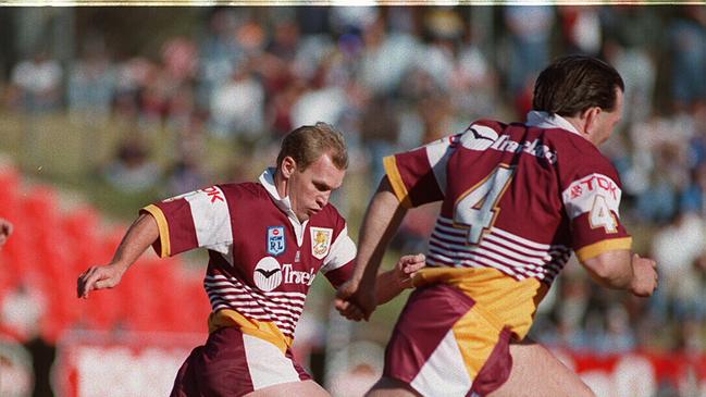 Ipswich SHS product Allan Langer and Michael Hancock.