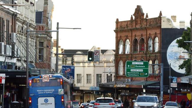 King St in Newtown, where the alleged armed robbery occurred. Picture: Sam Ruttyn