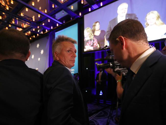 **EMBARGO FOR MARGIN CALL** 18/05/2019: David Gazard (close friend of Scott Morrison) on 2019 Coalition Election Night at the Wentworth Sofitel in Sydney on Saturday. Hollie Adams/The Australian