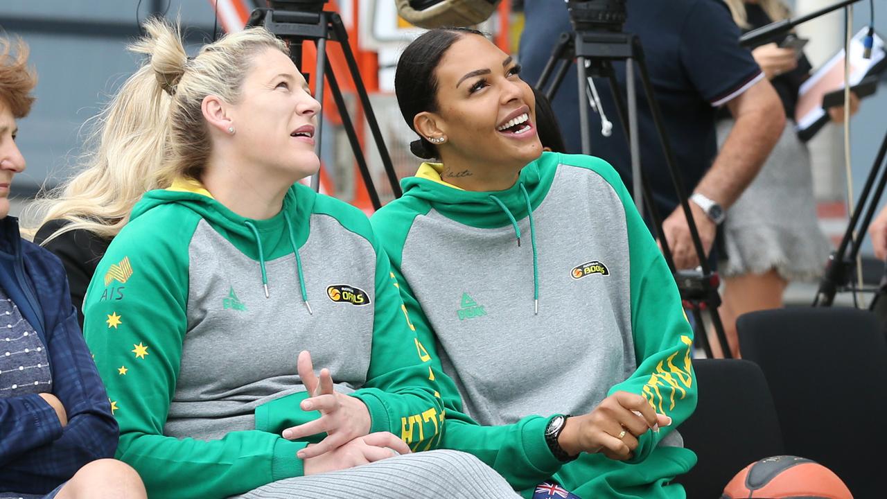 The departure of Liz Cambage (right) from the Opals picture has paved the way for a possible Jackson return. Picture: Tim Carrafa