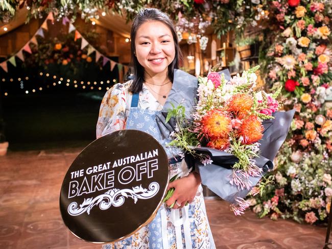 Melbourne's Laura Foo has been crowned 2023 Great Australian Bake Off winner. Picture: Foxtel