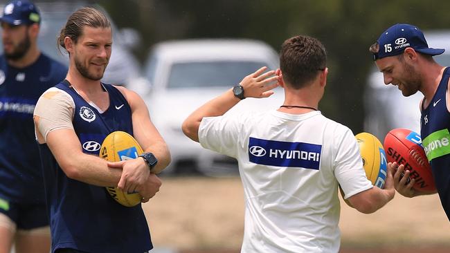 Brendon Bolton knows the value of Bryce Gibbs. Picture: Wayne Ludbey