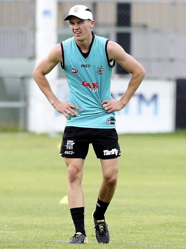 Port Adelaide’s top draft pick, Connor Rozee. Picture: Sarah Reed