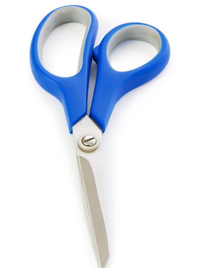 Braithwaite threatened the employee with a blue set of scissors.