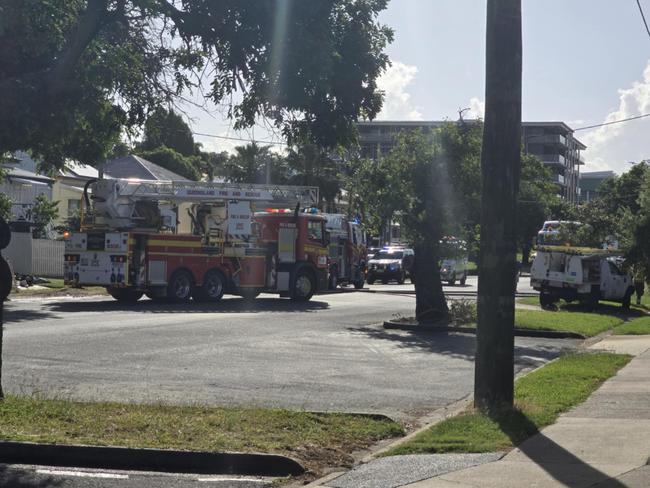 West Street, The Range, where emergency services are responding to a fire in an apartment building.
