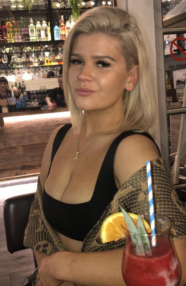 Abbie Maree Small, 23, of Killarney Vale, was seriously injured when she slammed into a parked car and rolled her BMW almost three times over the legal blood alcohol limit. Picture: Facebook