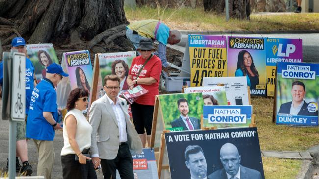 Campaign signage in Franskton ahead of the Dunkley bu-election. Picture David Geraghty