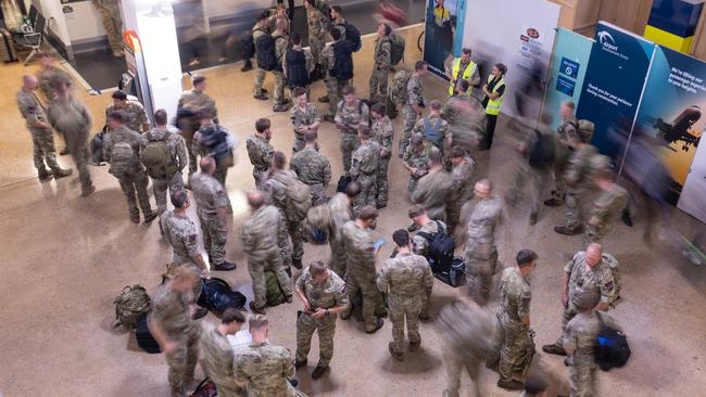 The elite British troops arriving in Darwin airport. Picture: 1st Brigade, Australian Army.