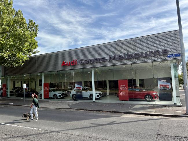 The Audi Centre Melbourne building on King St, West Melbourne.