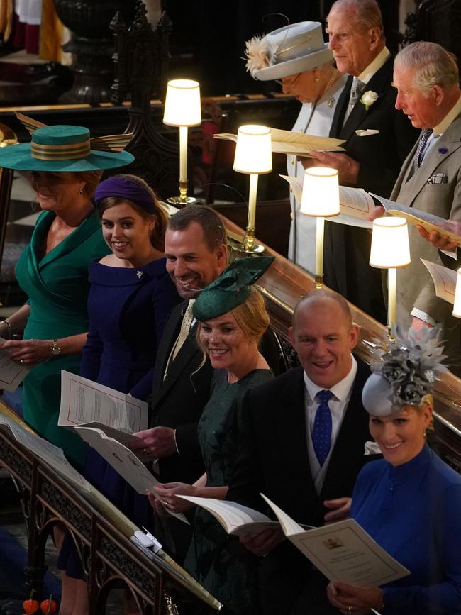 Guests await the bride. Picture: AFP