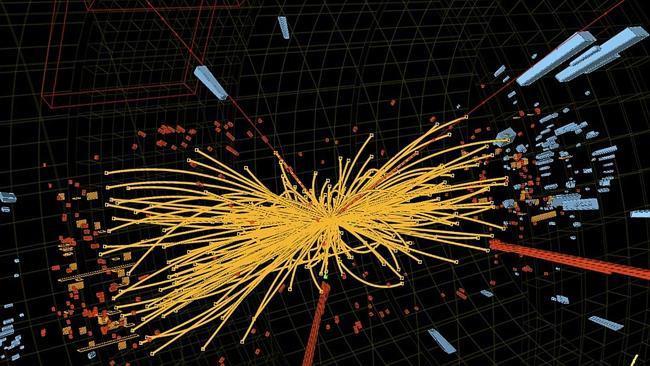 A graphic of a proton-proton collision (Photo: AFP PHOTO / CERN)