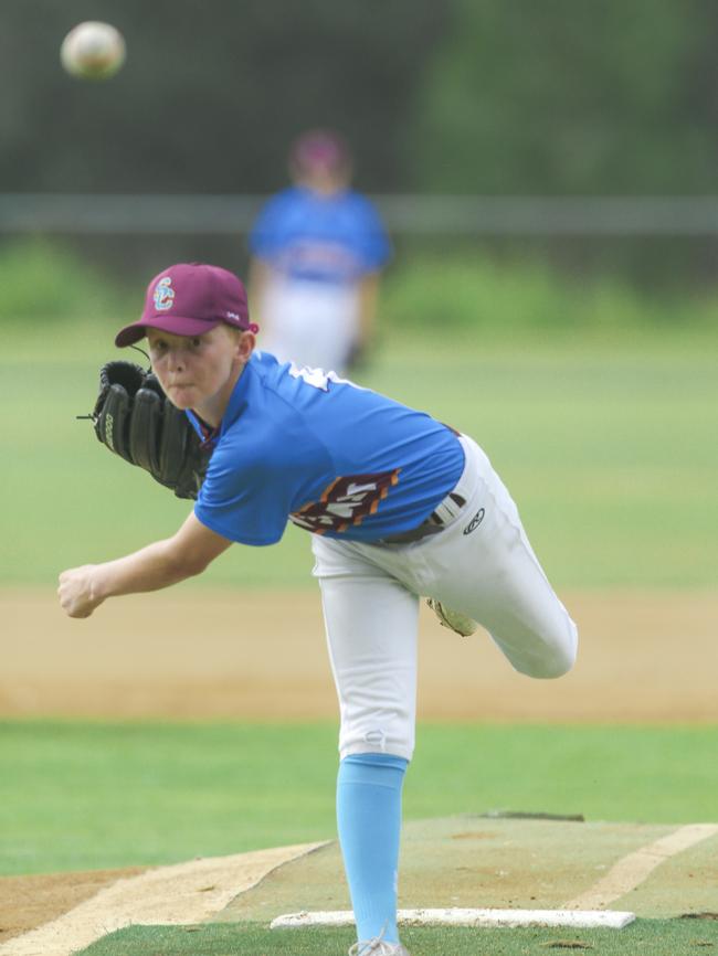 South Coast V Sunshine Coast in the 12-14 years QLD School Sport Baseball Championships. Picture:Glenn Campbell