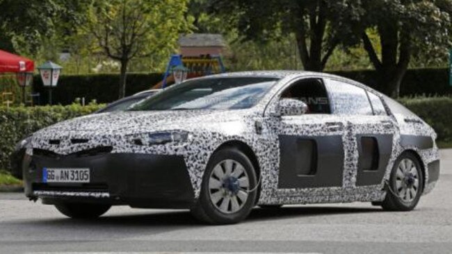 Early spy photos of the car that will become the 2018 Holden Commodore. Picture: WorldCarFans.com.