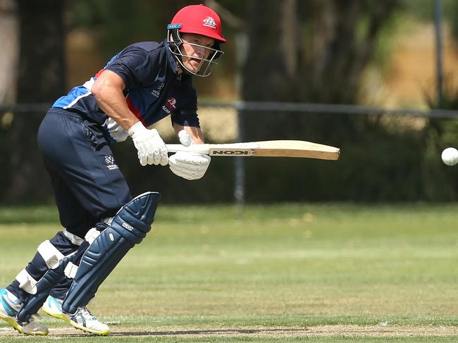 Dean Russ scored his third century of the season on Saturday. Picture: Hamish Blair