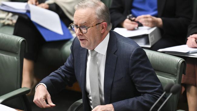 Prime Minister Anthony Albanese backed his Immigration Minister during Question Time. Picture: NewsWire / Martin Ollman