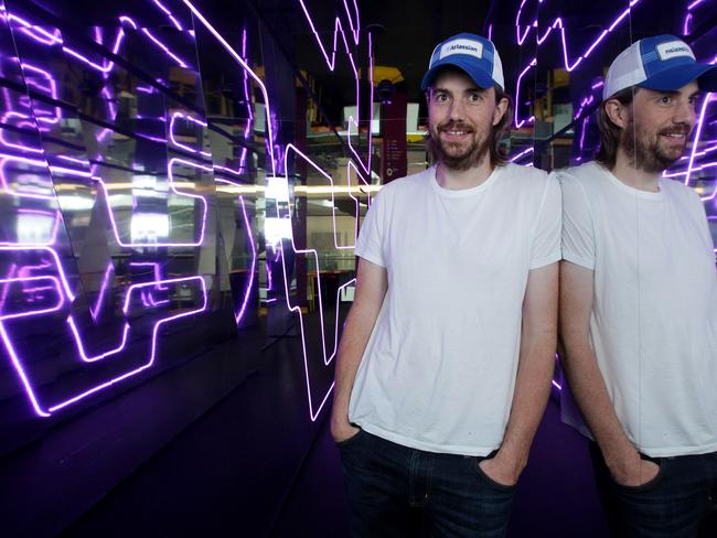 22/02/2016: Mike Cannon-Brookes, co-founder and co-CEO of global software company Atlassian. Photographed at their offices in Sydney on Wednesday. Hollie Adams/The Australian