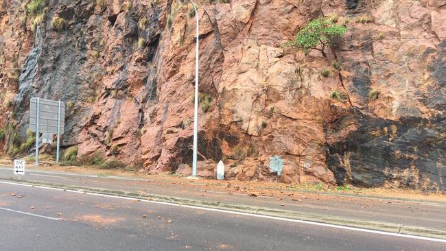 The remnants of the rock slide on Sturt St. Photo: Alix Sweeney