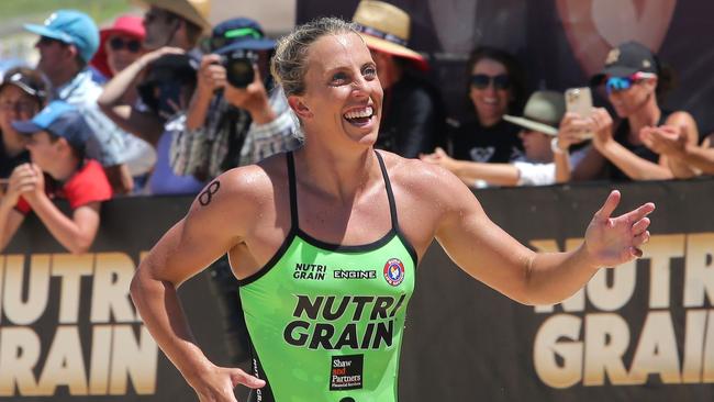 Georgia Miller winning round four of the Nutri-Grain ironwoman.