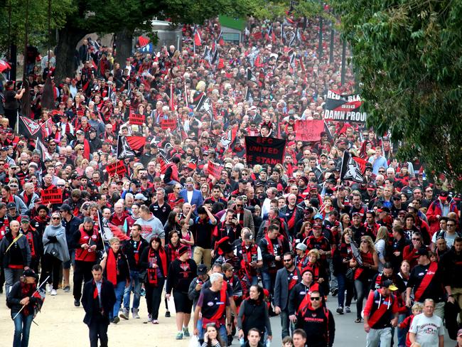 For the passers through and the lifers what has happened at Essendon and to Essendon will never be forgotten. Picture: Alex Coppel