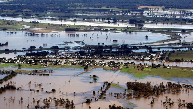 Floodwaters on the Mid-North Coast of NSW isolated the community of Smithtown, near Kempsey.