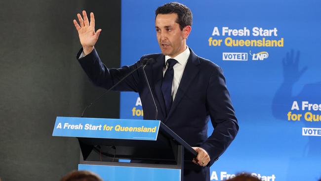 Leader of the Opposition David Crisafulli, LNP campaign launch, Ipswich Showgrounds. Picture: Liam Kidston