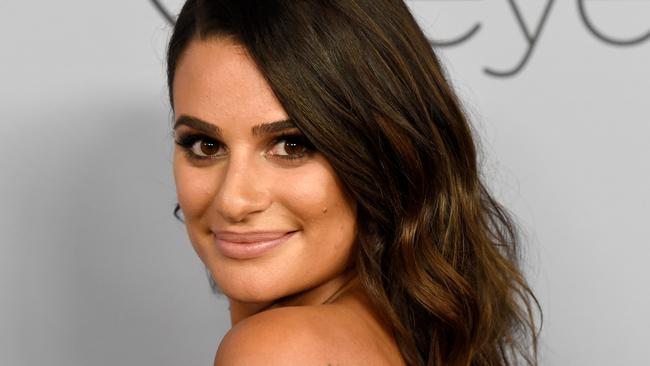 Lea Michele arriving at the Golden Globes afterparty at the Beverly Hilton Hotel. Picture: Chris Pizzello/Invision/AP