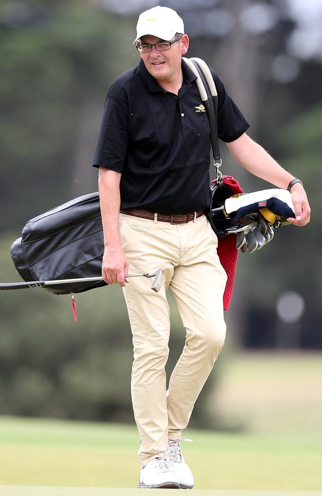 Daniel Andrews is a keen golfer. Picture: Yuri Kouzmin
