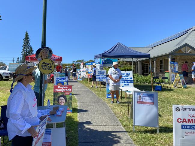 Tugun pre-polling booth and Tugun community centre on the Gold Coast for the 2020 local government elections. Picture: Andrew Potts