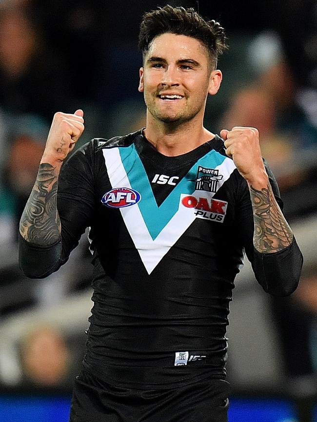 Chad Wingard loved the sleeves at Port Adelaide.