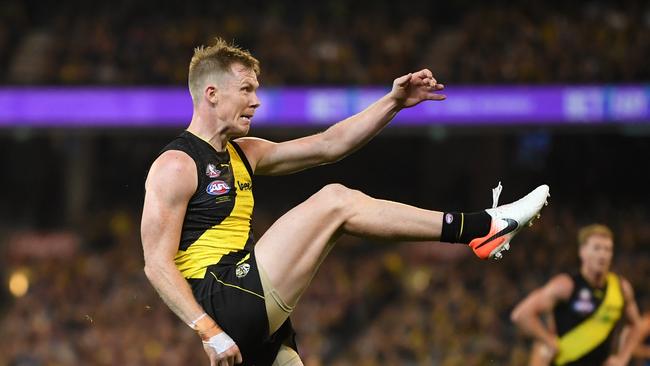 Jack Riewoldt is spend at least another month on the sidelines. Pic. AAP