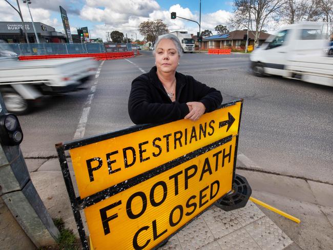 Kelly Durie has been lobbying the state government to address the safety issues at the intersection of Howard St and Midland Hwy, Epsom for two years, but the government is yet to make any commitments. Picture: Rob Leeson.