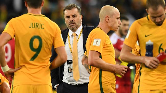 Australia's coach Ange Postecoglou. (AAP Image/Dean Lewins)