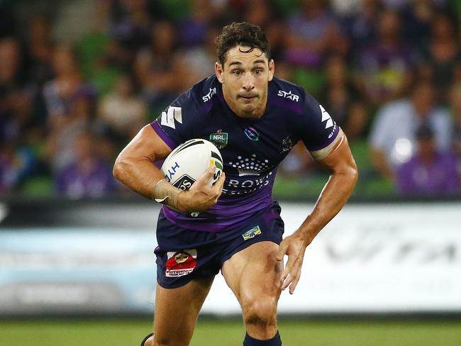NRL Round 1 - Melbourne Storm v St George Dragons at AAMI Park, Billy Slater in action. 7th March 2016 Picture: Colleen Petch.