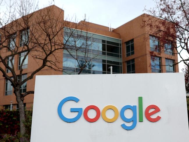 MOUNTAIN VIEW, CALIFORNIA - DECEMBER 19: A sign is posted in front of an office at Google headquarters on December 19, 2023 in Mountain View, California. Google has agreed to pay $700 million as part of an antitrust settlement with U.S. states and consumers. The tech giant will pay $630 million into a consumer settlement fund and $70 million into a fund that will be used by states.   Justin Sullivan/Getty Images/AFP (Photo by JUSTIN SULLIVAN / GETTY IMAGES NORTH AMERICA / Getty Images via AFP)