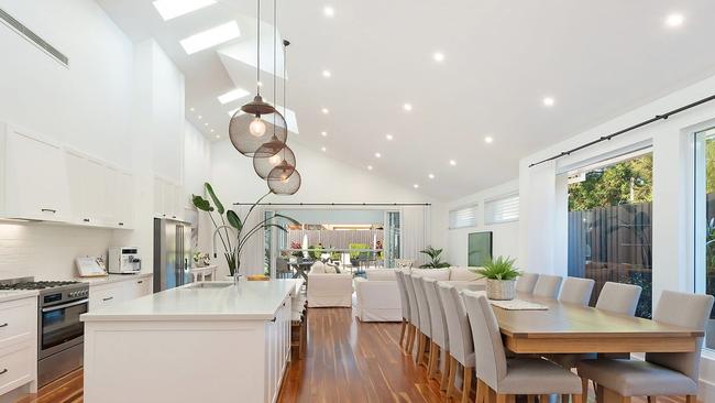 The home has plenty of skylights, inside …