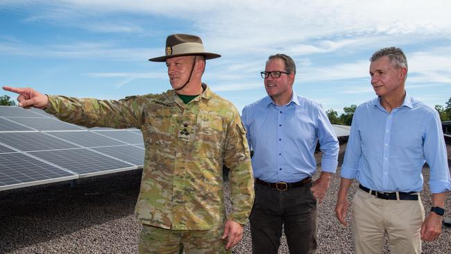 Mr Thistlethwaite said Darwin’s Defence solar projects showed the Territory had the capacity for delivering large infrastructure. Picture: Pema Tamang Pakhrin