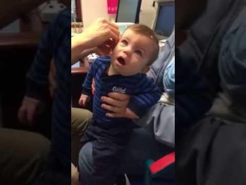 Toddler Hears Parents' Voices for the First Time. Credit - Bethany Rogers via Storyful