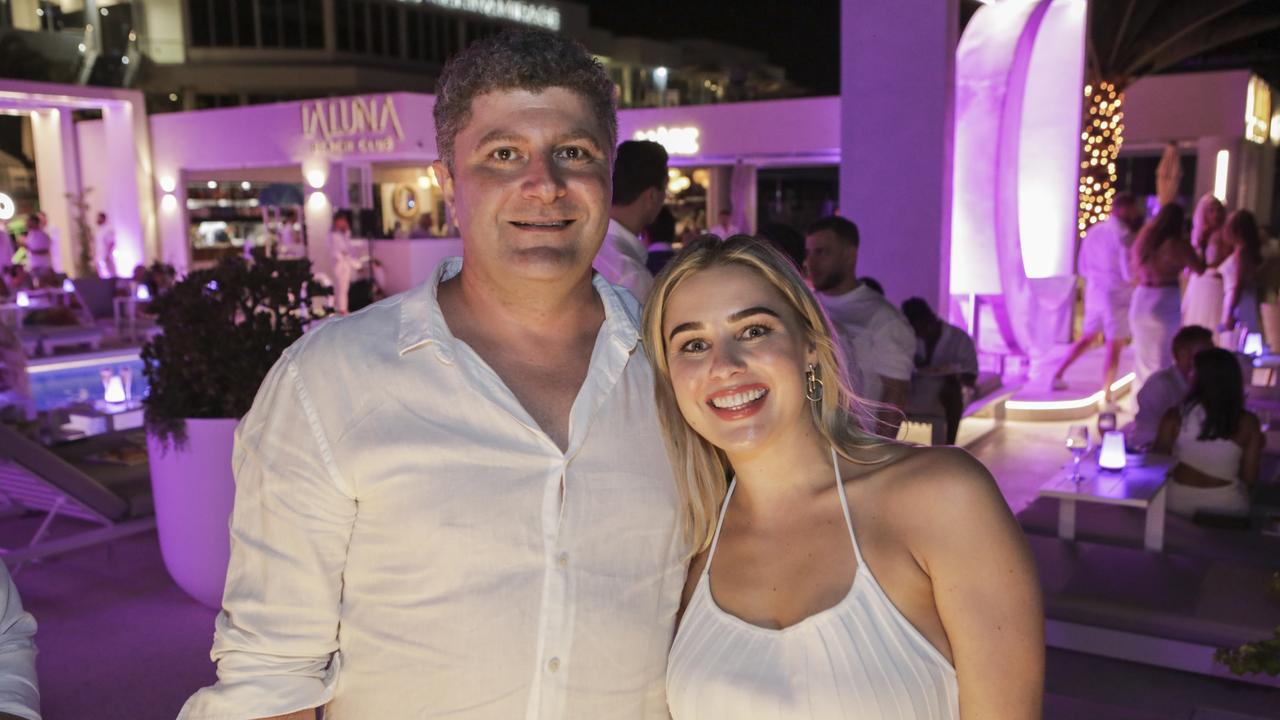 Elias Sarroff, Meg Sarroff at La Luna Beach Club on New Year's Eve, (for the Pulse). Picture: Marcelo Lang