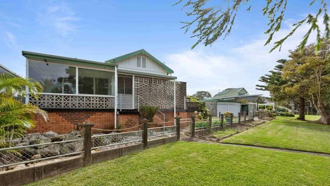 Older-style two-bedroom home on one block.