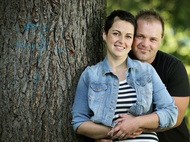 Natalie Kellalea and husband Alex. Picture: Andrew Tauber