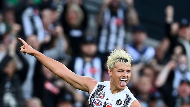 Collingwood young gun Jack Ginnivan is triggering headlines on and off the field. Picture: Getty Images