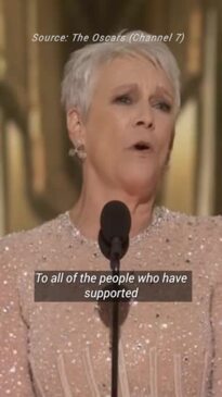 Jamie Lee Curtis wins first Oscar for best supporting actress