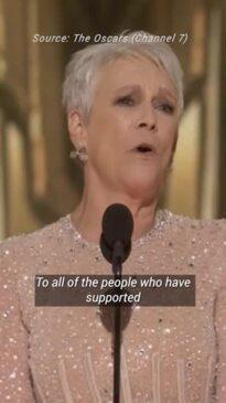 Jamie Lee Curtis wins first Oscar for best supporting actress