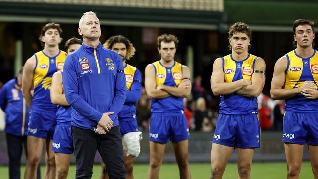 West Coast coach Adam Simpson will be getting advice from all angles. Picture: Phil Hillyard )