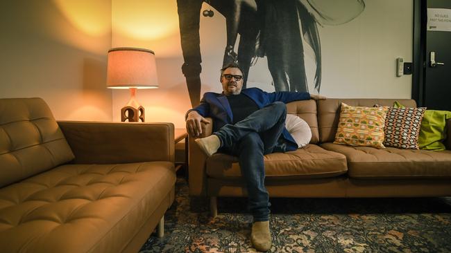 Paul Piticco, backstage at Hindley Street Music Hall, says there is ‘a really strong local music culture’ in Perth. Picture: Roy VanDerVegt