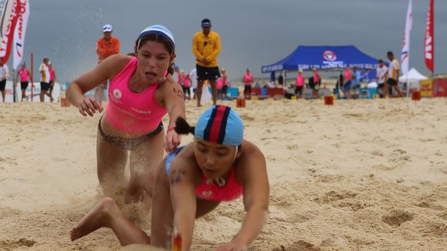 Young gun Keira Vincent on the sand.